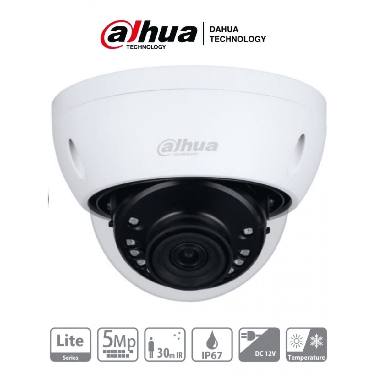 Camera supraveghere Antivandal IK10 5MP DOME IR 30M lentila 2.8MM seria LITE Dahua Camera supraveghere Antivandal IK10 5MP DOME IR 30M lentila 2.8MM seria LITE Dahua