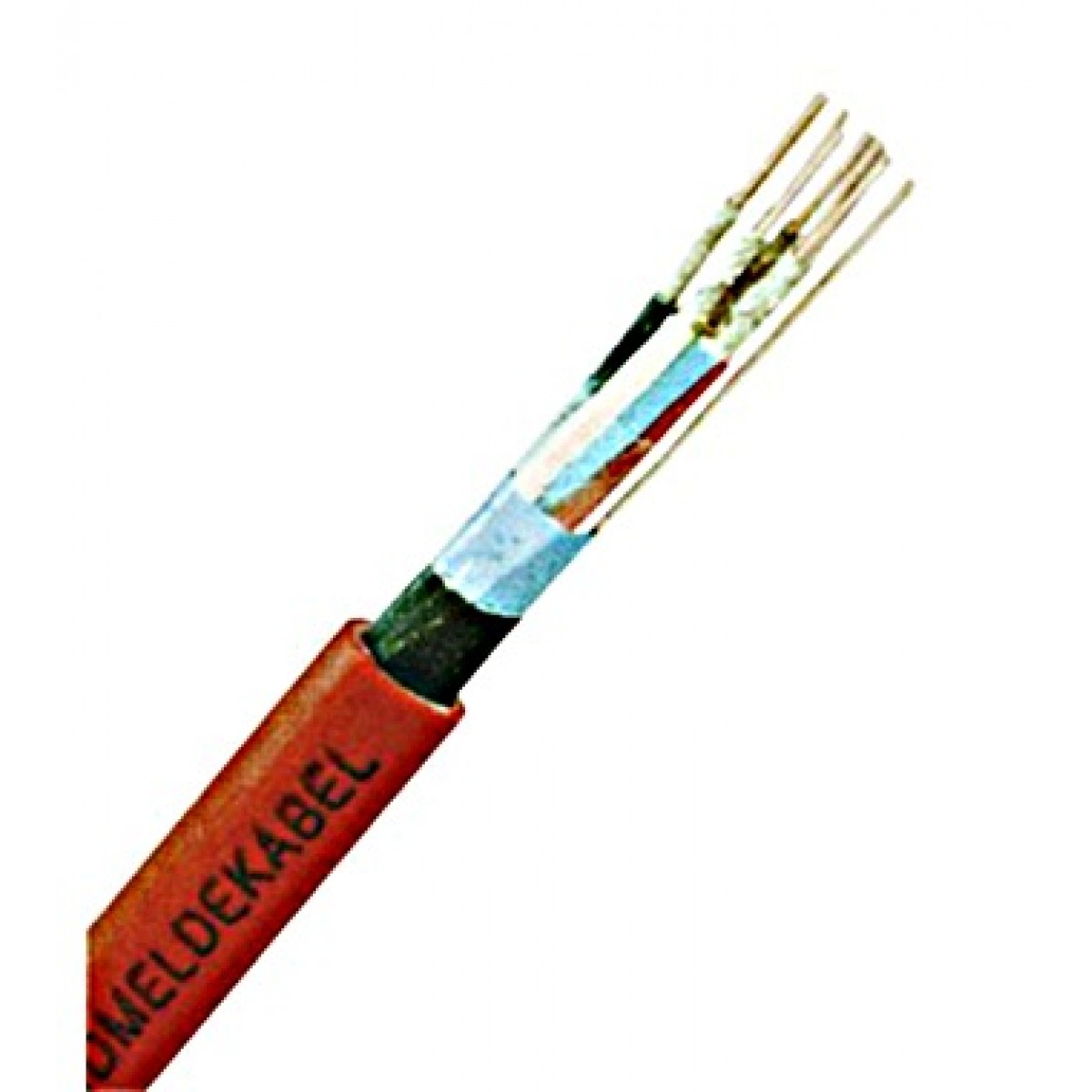 Cablu ignifug fără halogen JE-H(ST)H 2x2x0,8 E60 rosu 