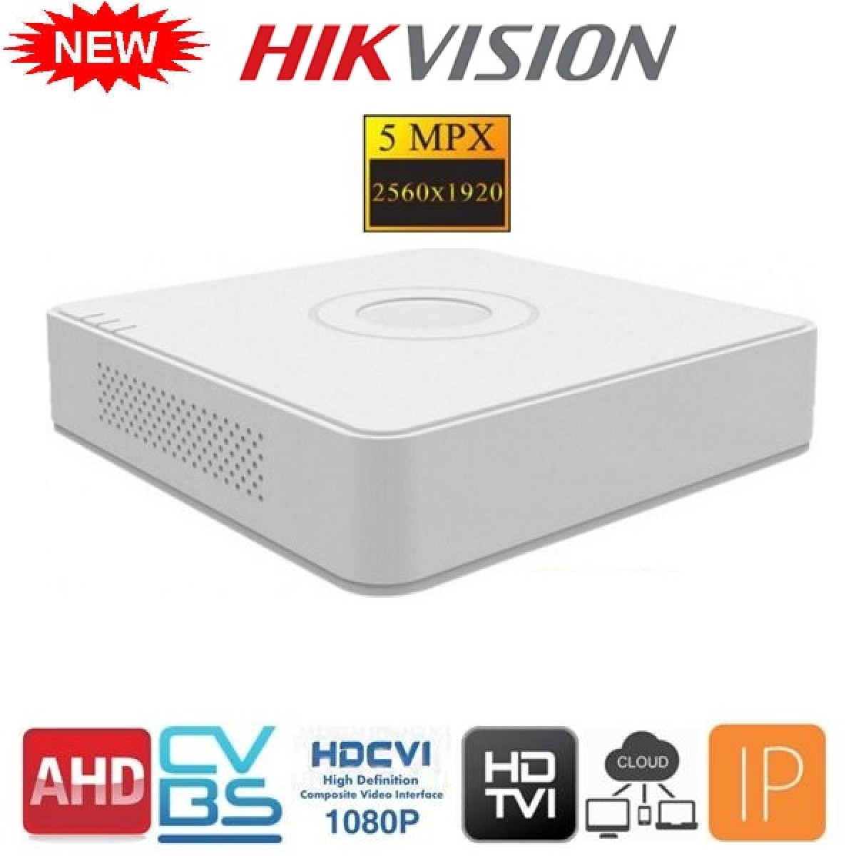 Videorecorder Dvr TurboHD 5MP 8ch, HDTVI / HDCVI / AHD / CVBS/IP