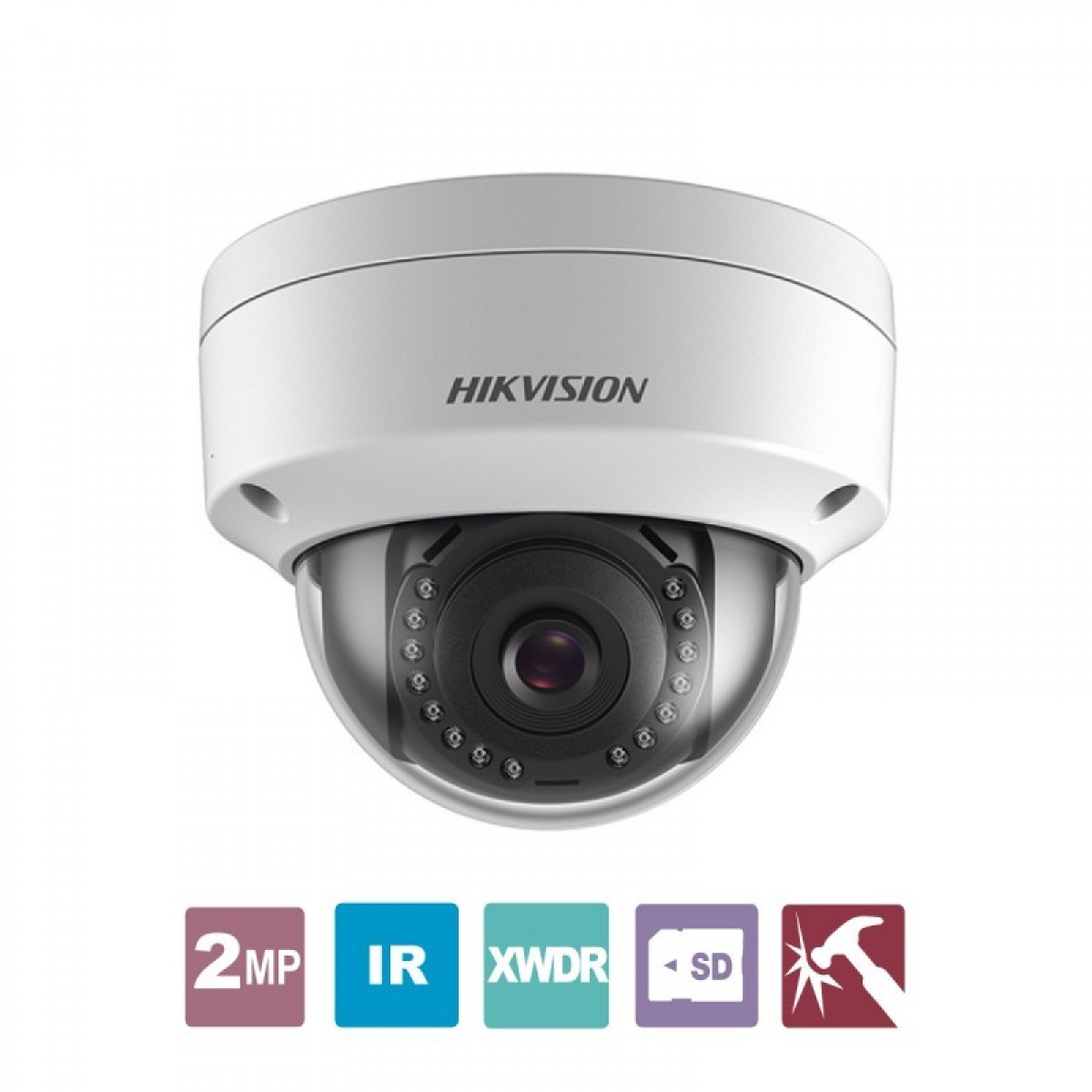 Camera Dome IP 2 Mpx IR 30m Lentila 2.8mm IK10 Hikvsion