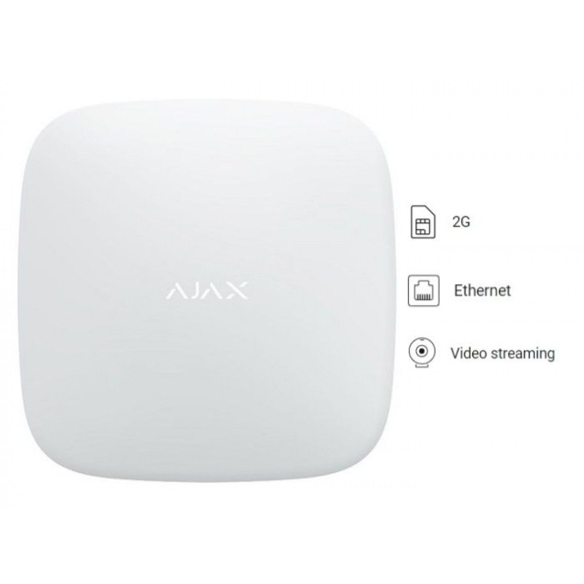 Centrala Alarma Wireless Ajax HUB 2, SIM 2G, Ethernet, Verificare Foto