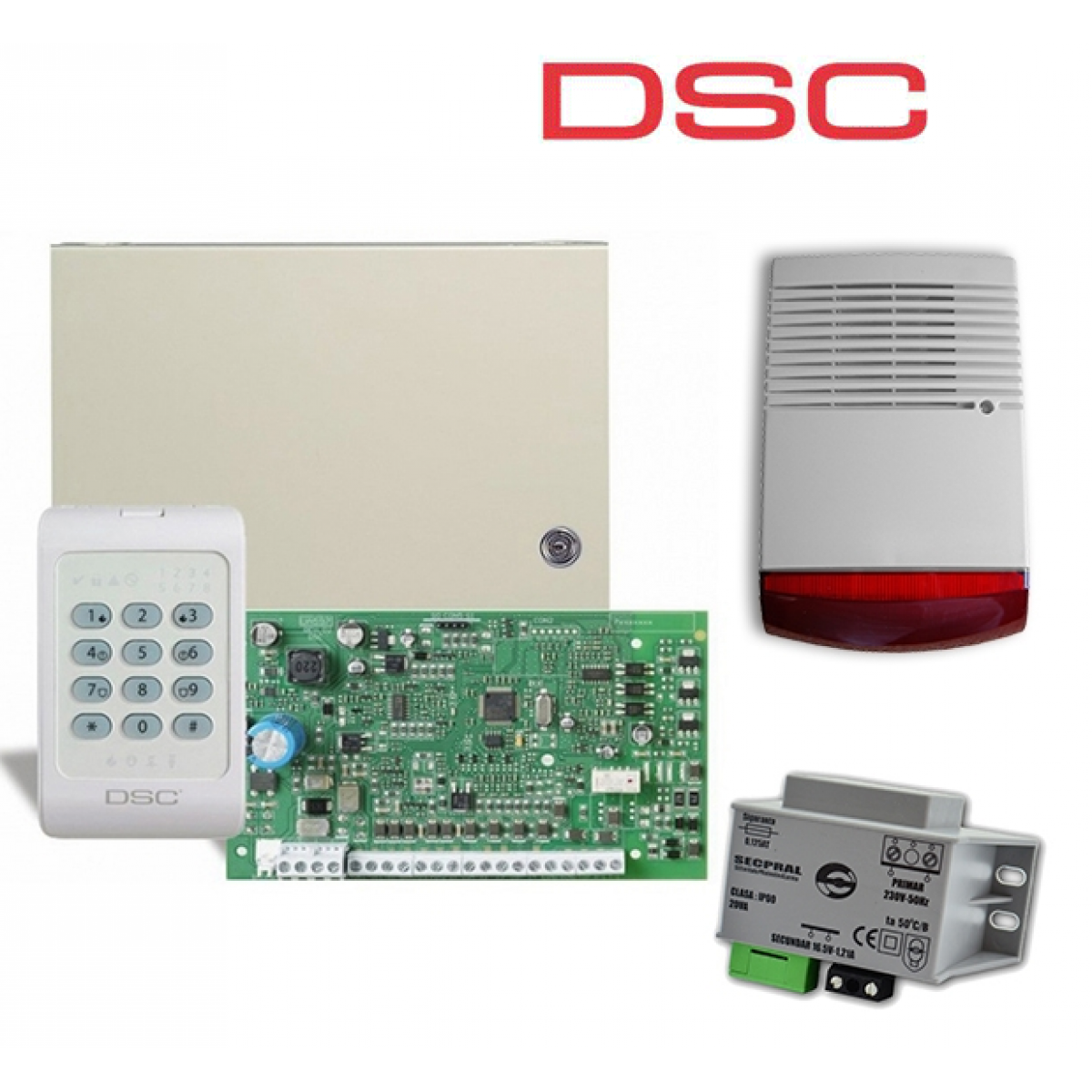 Kit centrala alarma exterior 8 Zone DSC