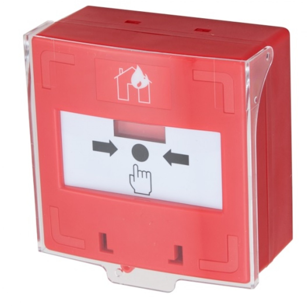 Buton urgenta rosu incendiu NC-COM-NO cover plastic