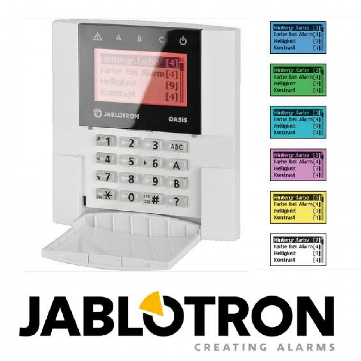 Tastatura RGB Wireless LCD Cititor Proximitate Inclus Jablotron