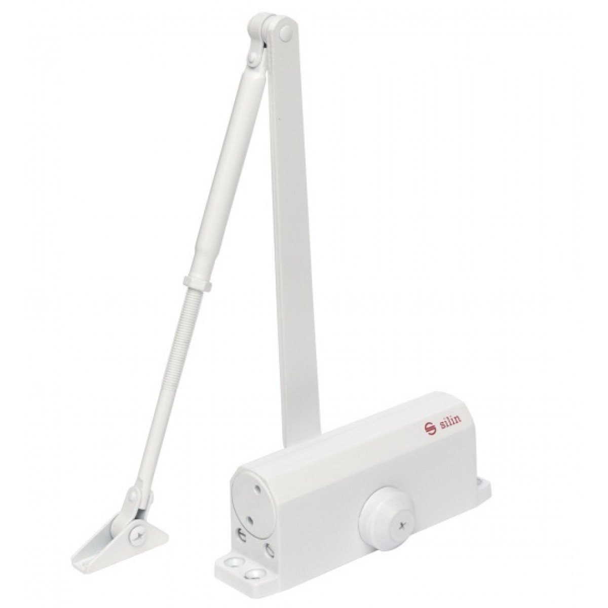 Amortizor hidraulic cu brat pentru usi 40-65kg Alb Amortizor hidraulic cu brat pentru usi 40-65kg Alb