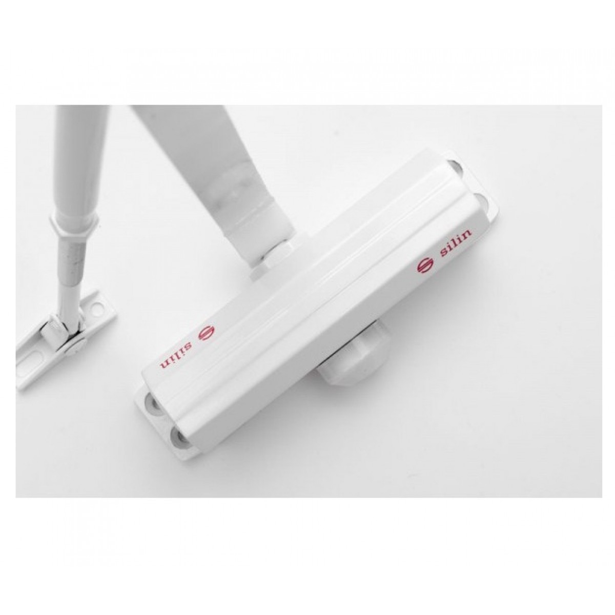 Amortizor hidraulic cu brat pentru usi 40-65kg Alb Amortizor hidraulic cu brat pentru usi 40-65kg Alb