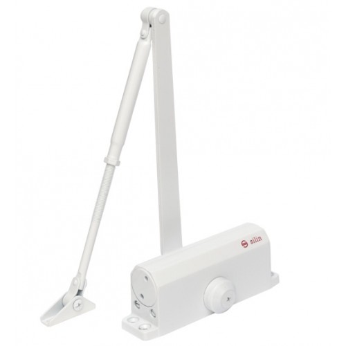 Amortizor hidraulic cu brat pentru usi 40-65kg Alb