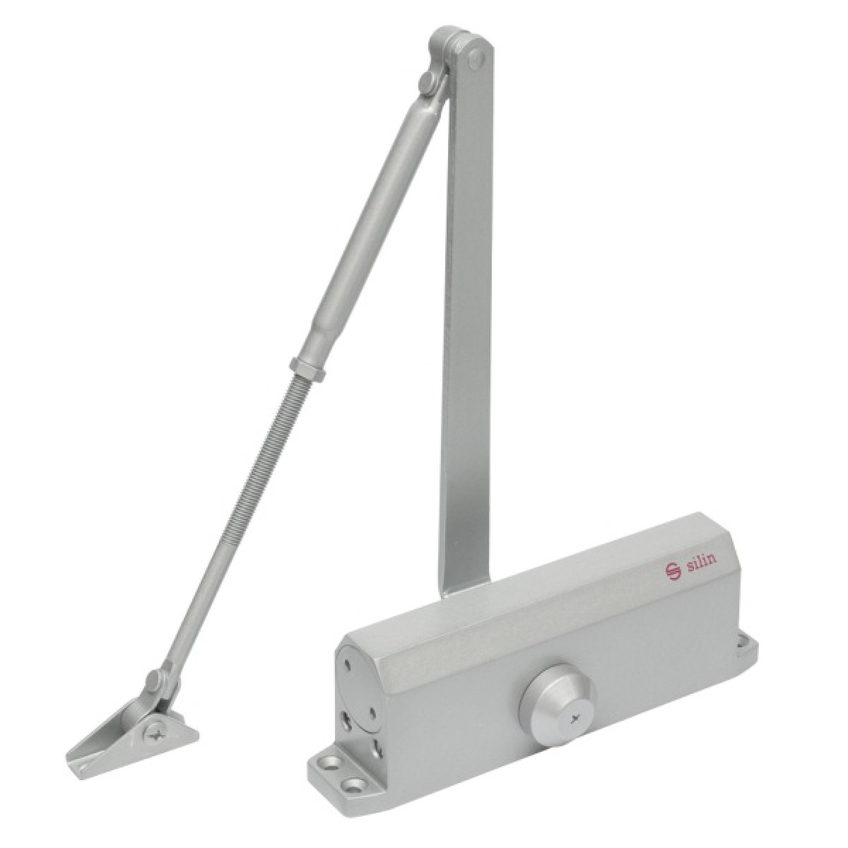 Amortizor hidraulic cu brat pentru usi 60-85kg Argintiu