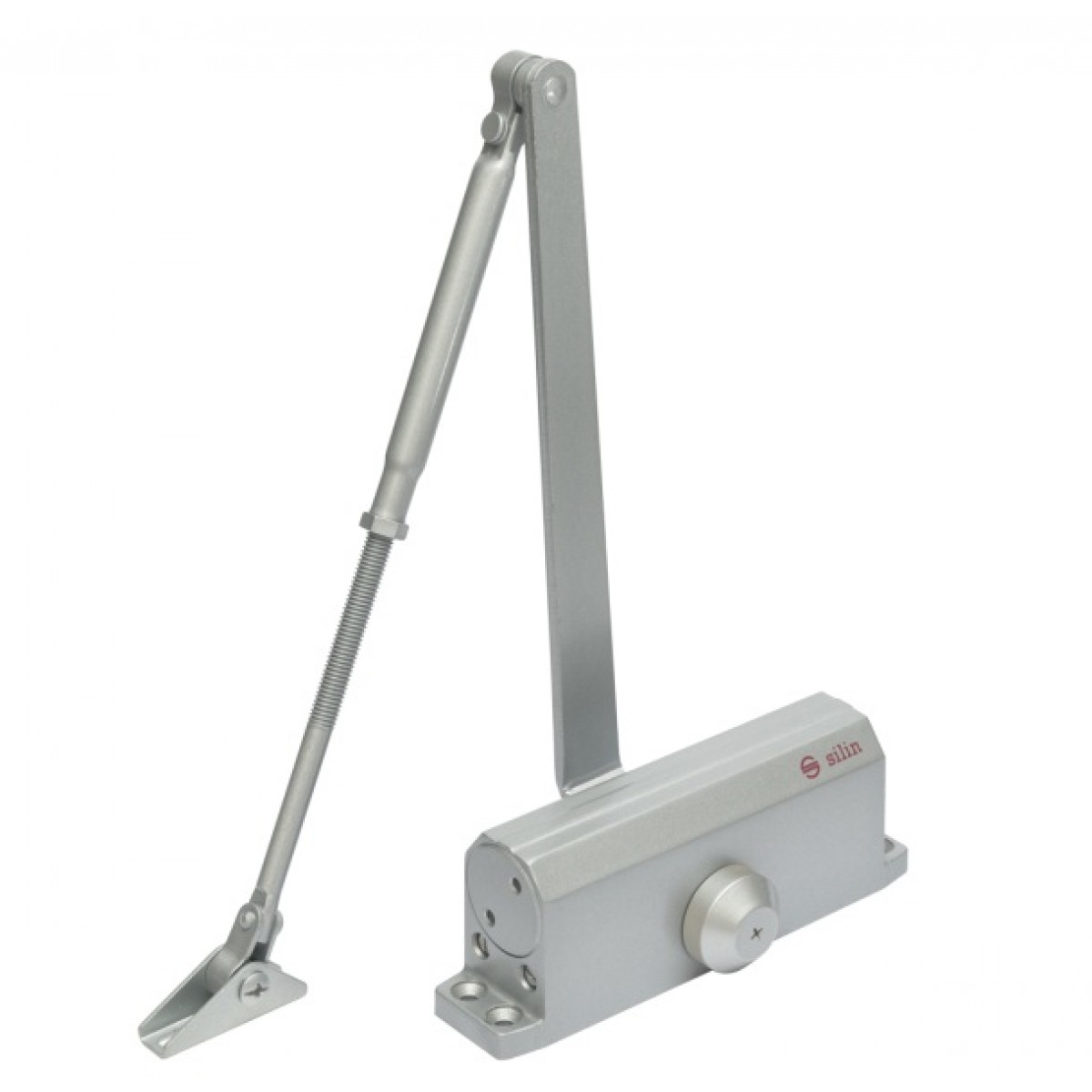 Amortizor hidraulic brat usi 40-65kg cu blocare Argintiu