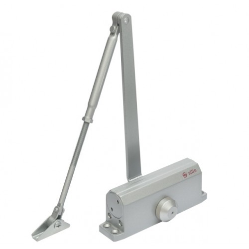Amortizor hidraulic cu brat pentru usi 40-65kg Argintiu