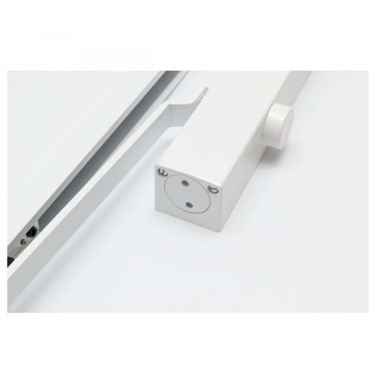 Amortizor hidraulic cu sina pentru usi 80kg Alb