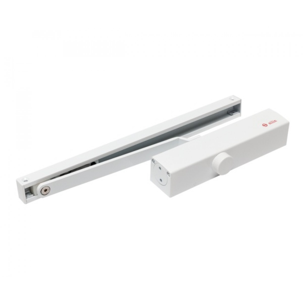 Amortizor hidraulic cu sina pentru usi 80kg Alb