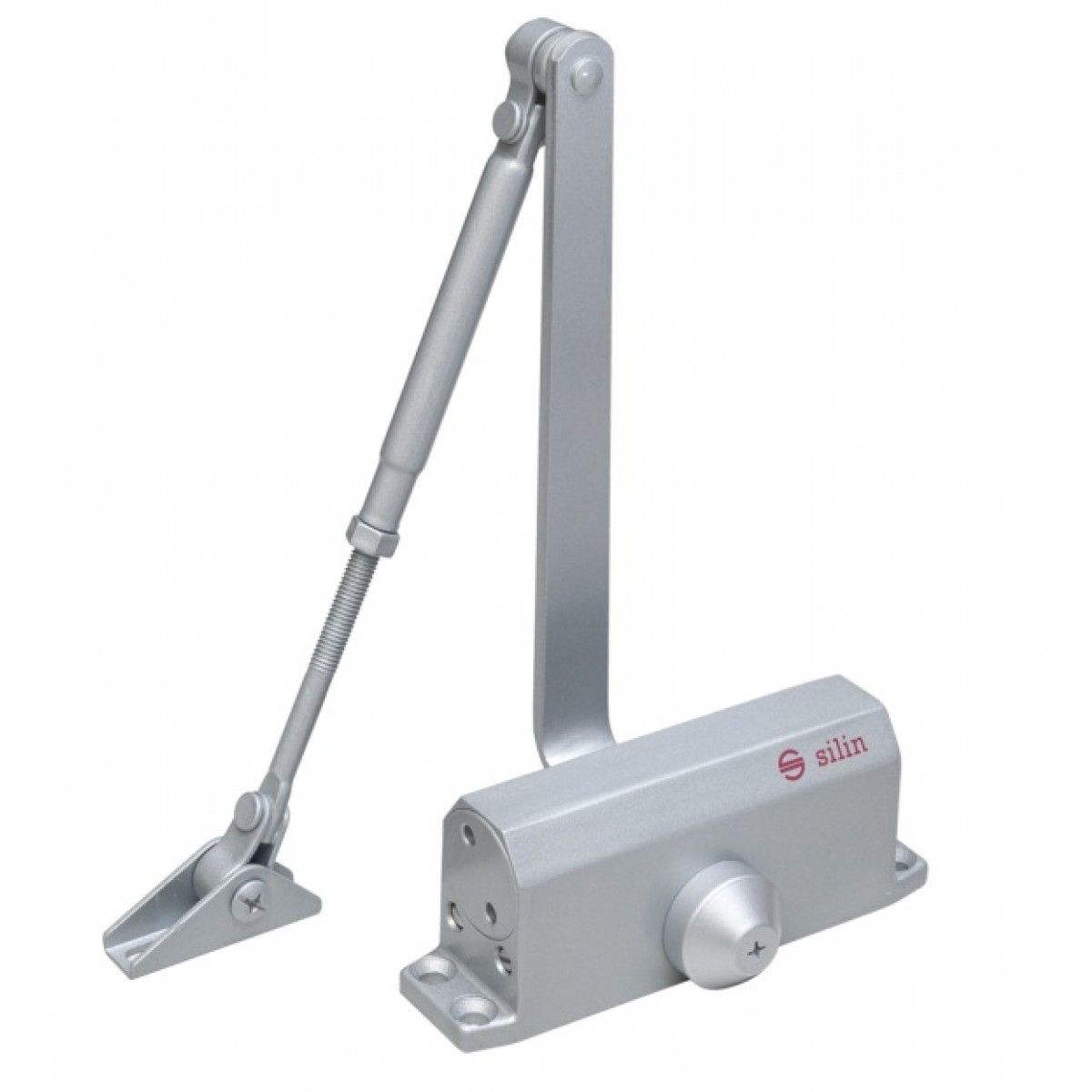 Amortizor hidraulic brat usi 25-45kg cu blocare Argintiu