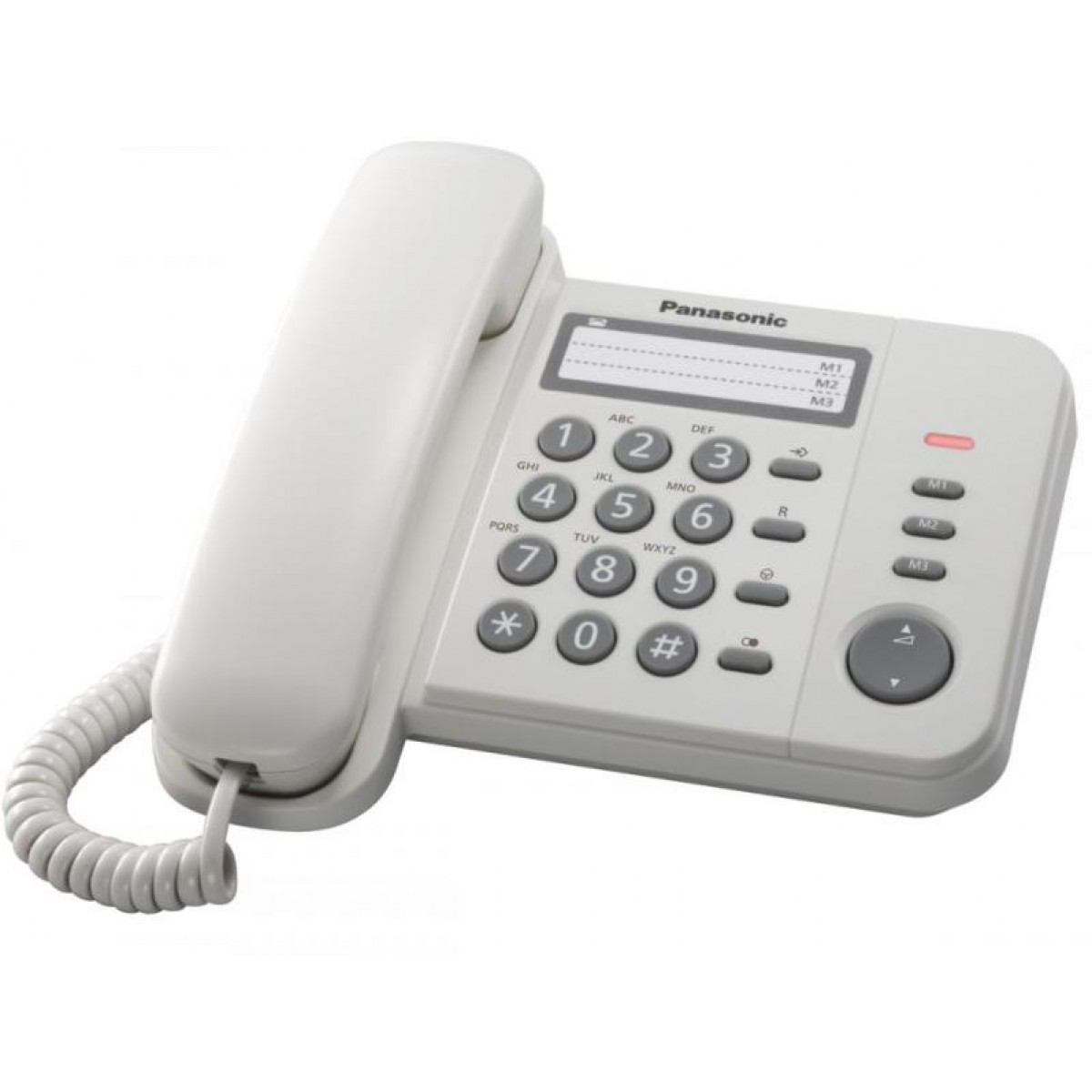Telefon analogic cu fir alb negru Panasonic cu memorie