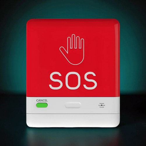 Buton de panica cu tehnologia LoRa, wireless pentru pacient
