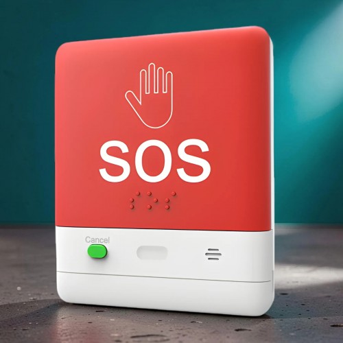 Buton de panica cu tehnologia LoRa, wireless pentru pacient