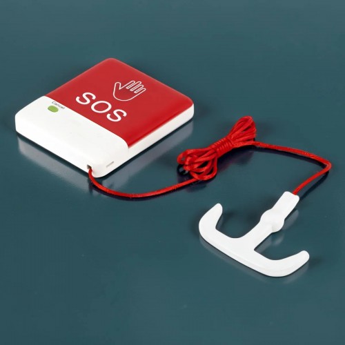 Buton de panica cu tehnologia LoRa, wireless cu fir, folosit in toaleta spitalelor