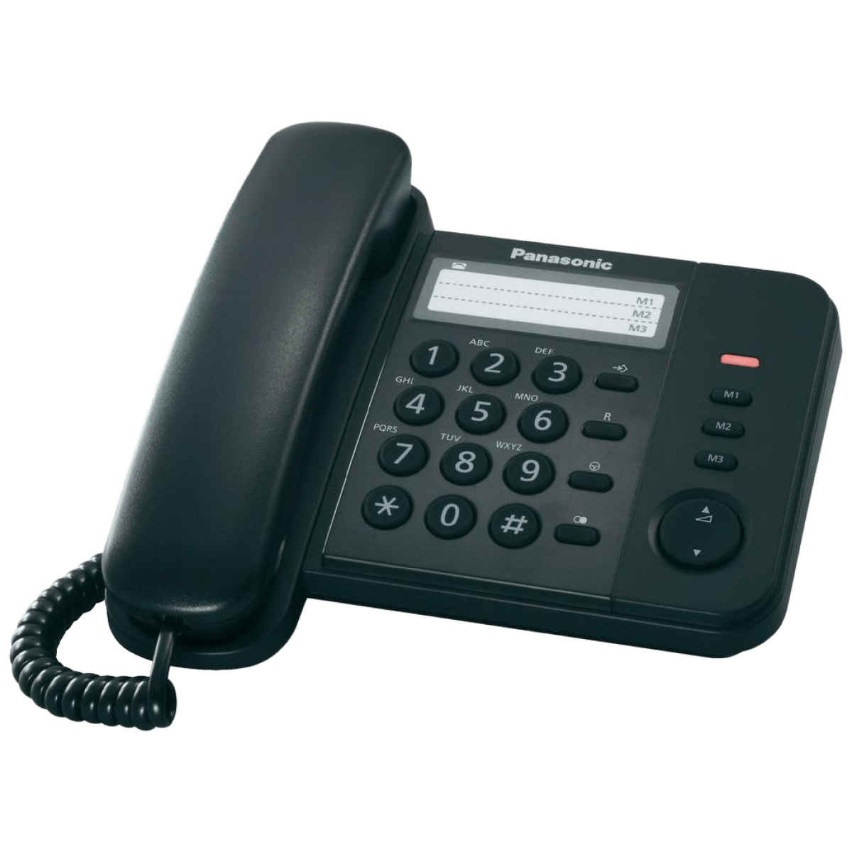 Telefon analogic cu fir alb negru Panasonic cu memorie