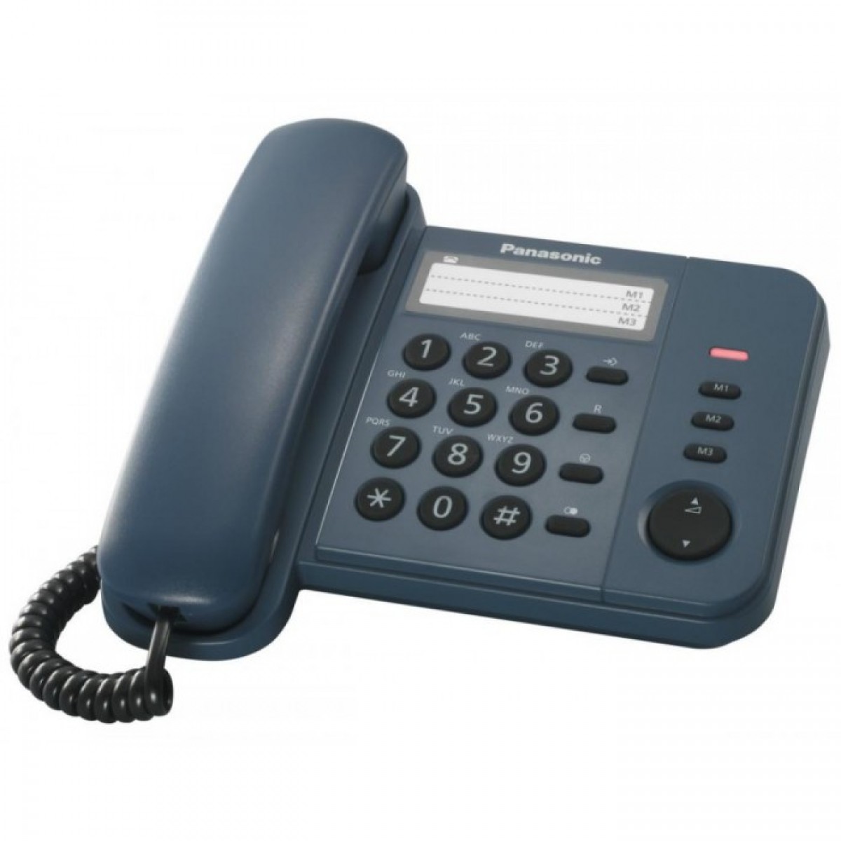 Telefon analogic cu fir alb negru Panasonic cu memorie