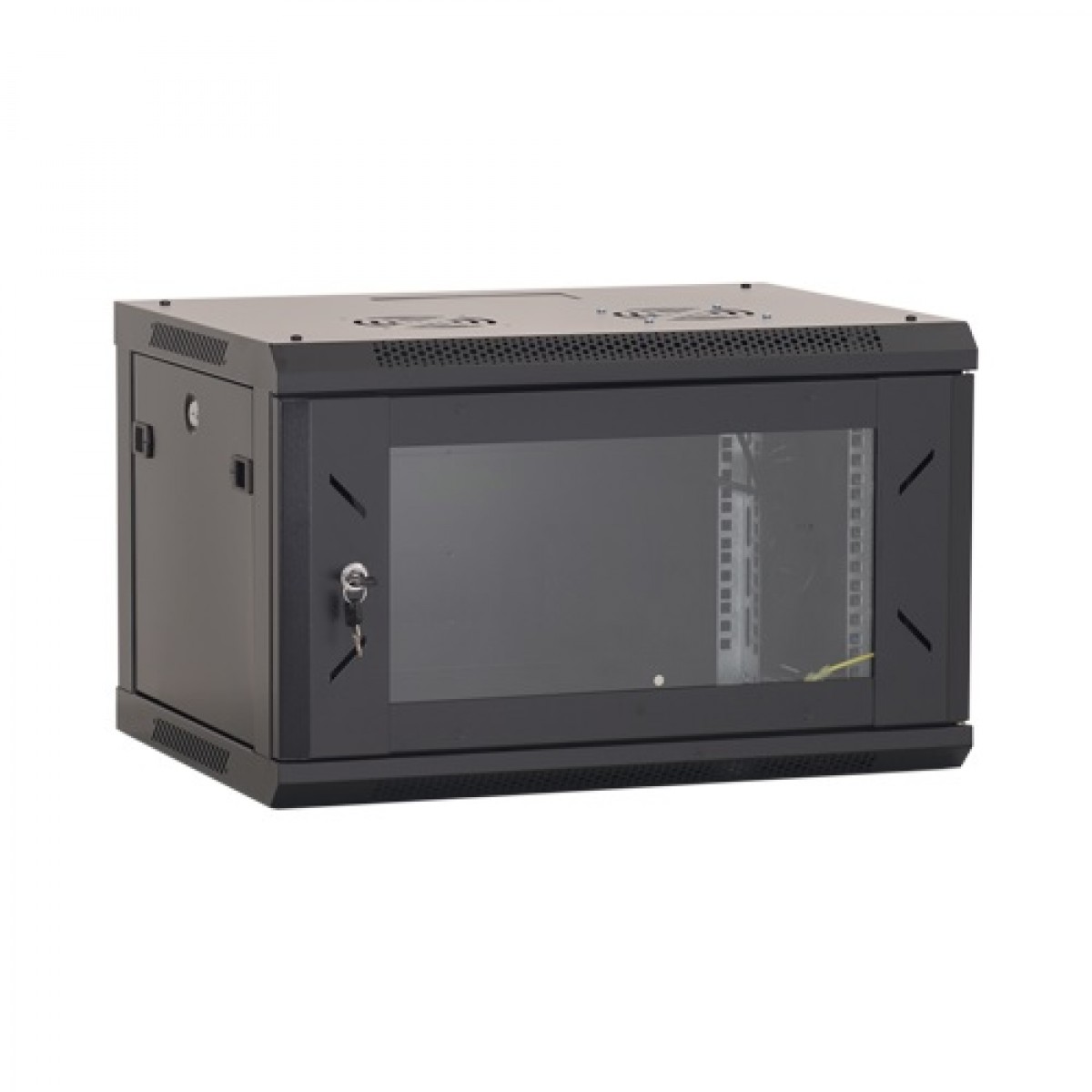 Rack perete 6U 19" 600x600, capacitate incarcare 80 Kg, negru