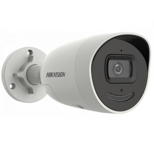Camera IP bullet de exterior, 4MP, IR 40m, lentila fixa 2.8mm, microfon si difuzor incorporat, AcuSense DarkFighter