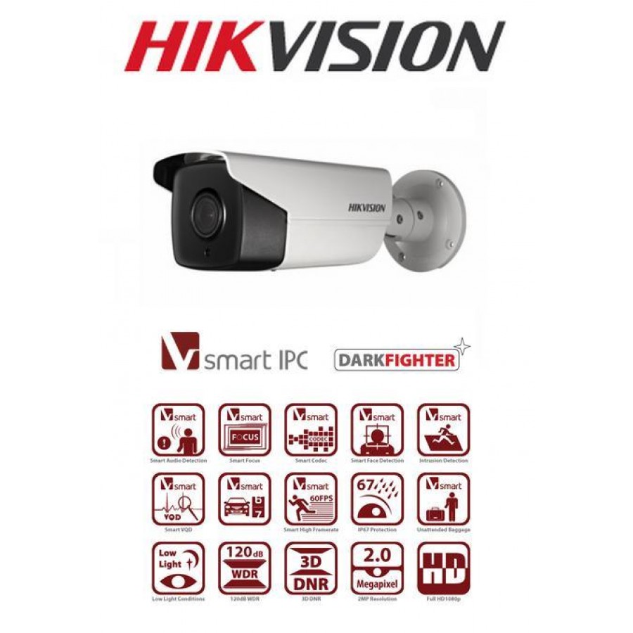Camera IP Exterior 1080p Lentila Varifocala 8-32mm Ir 50 Hikvision yt