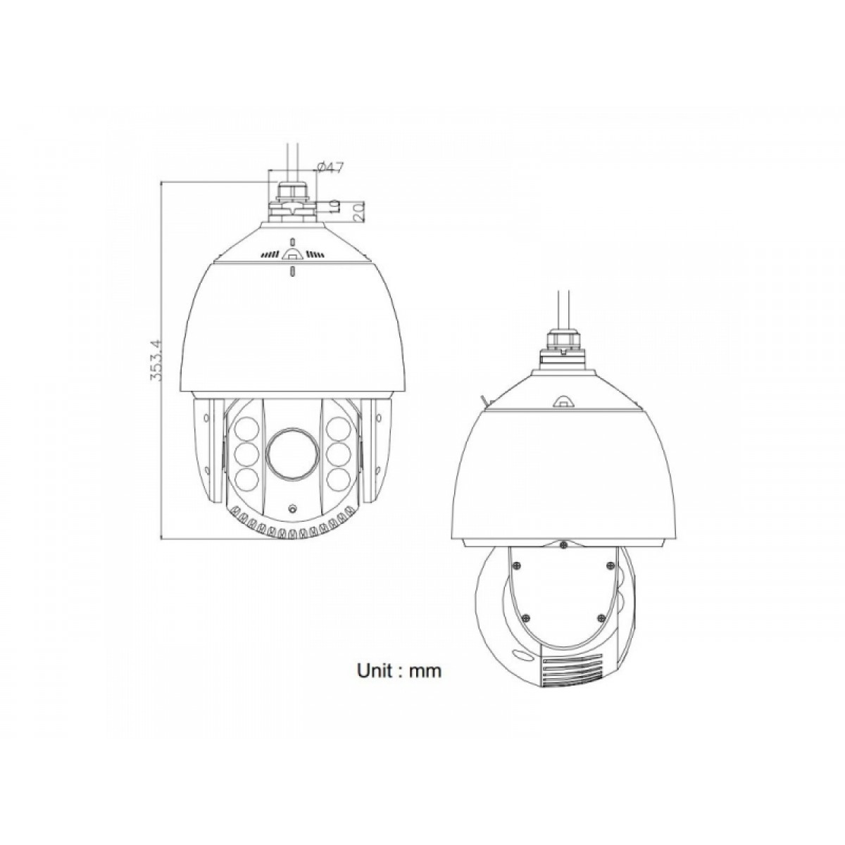 Camera Ip Speed Dome Exterior 2Mpx Day&Night Hikvision z