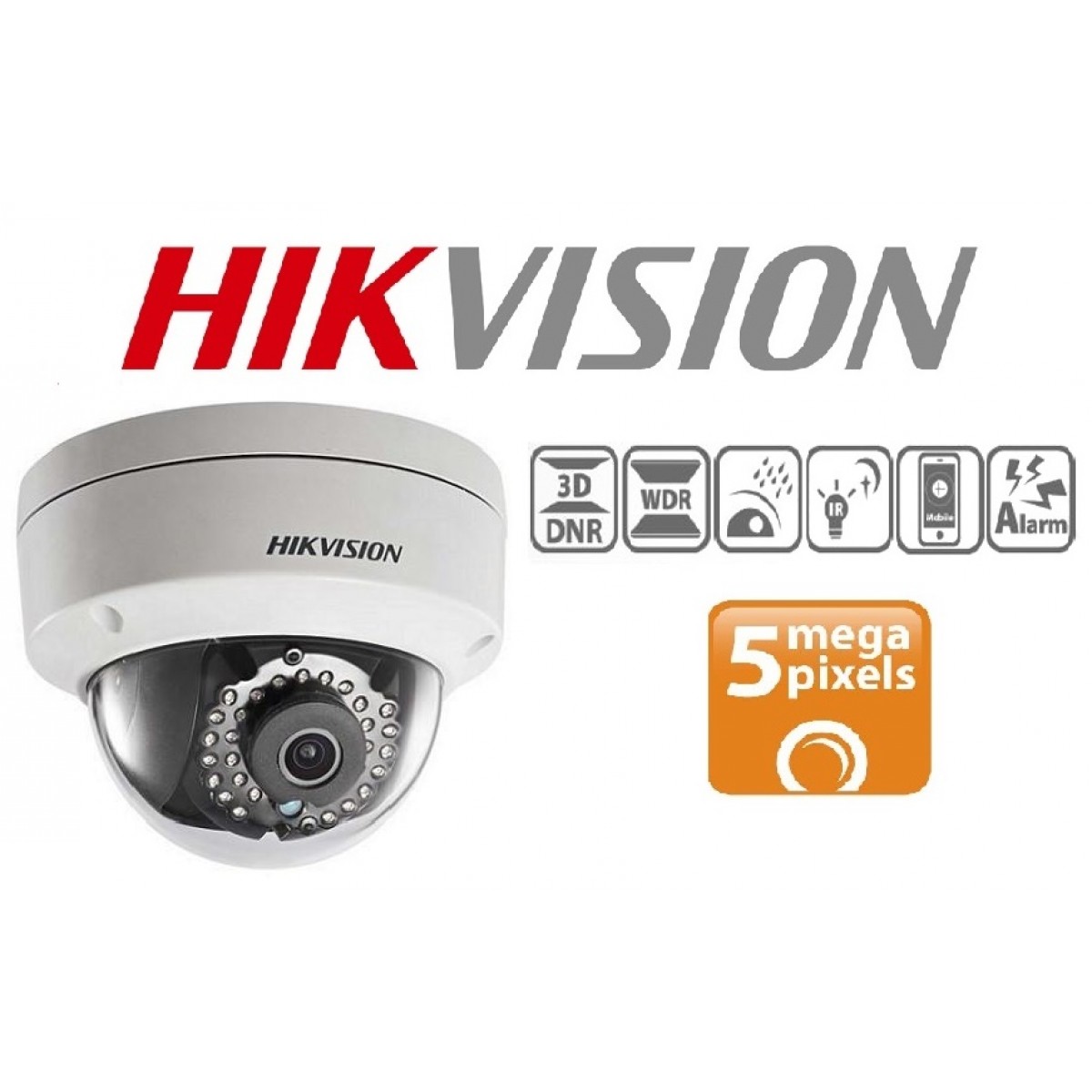 IP Dome Exterior Antivandal 5Mpx 2.8-12mm Hikvision IP Dome Exterior Antivandal 5Mpx 2.8-12mm Hikvision