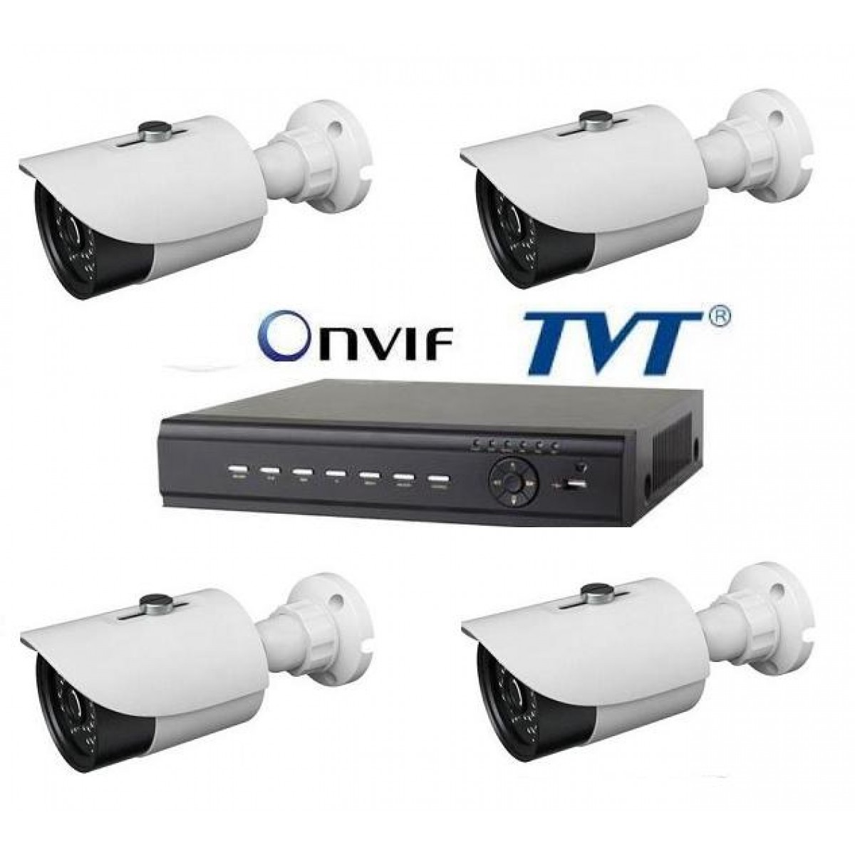 Kit Nvr 4 canale 4 Camere Exterior Ip Varifocale 