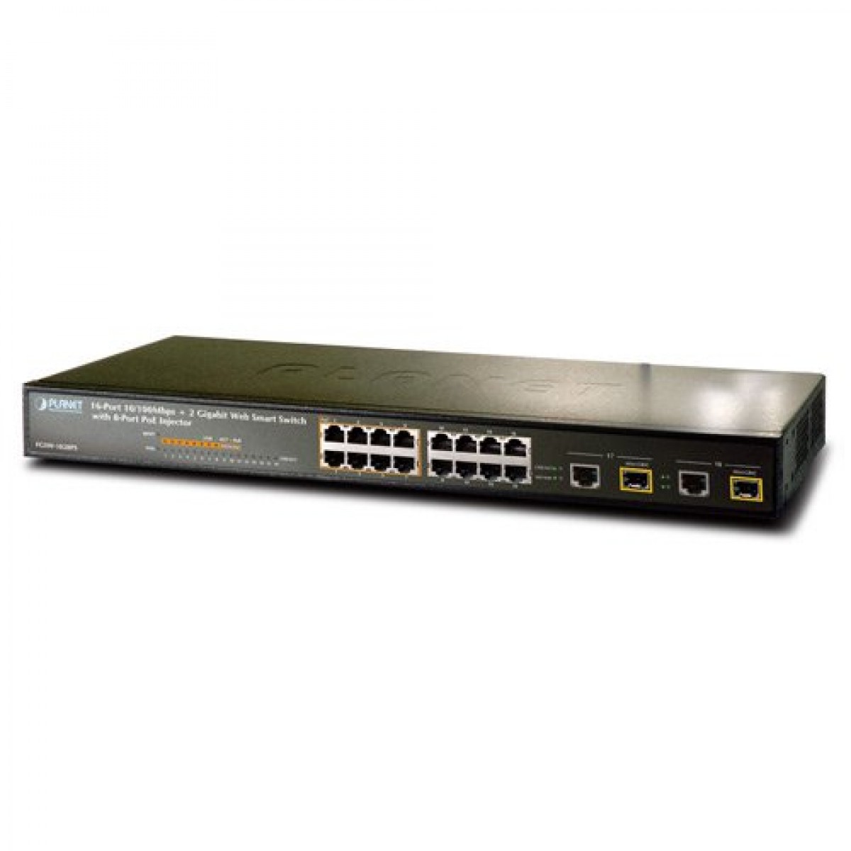 Switch 16 porturi/8 PoE rackabil 1U cu management Switch 16 porturi/8 PoE rackabil 1U cu management