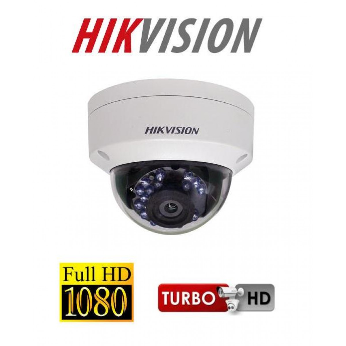 Camera Dome Full HD Exterior Antivandal 1080p Lentila 2.8mm IR 20m Hikvision