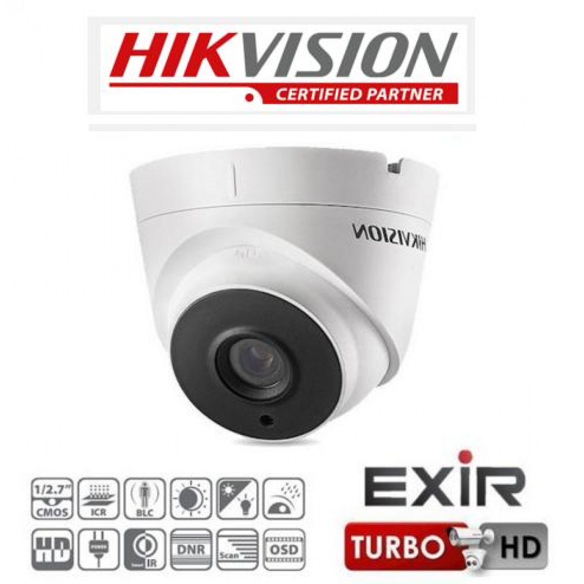 Camera Dome Full HD Lentila 3.6mm Ir 40m 1080p Hikvision 