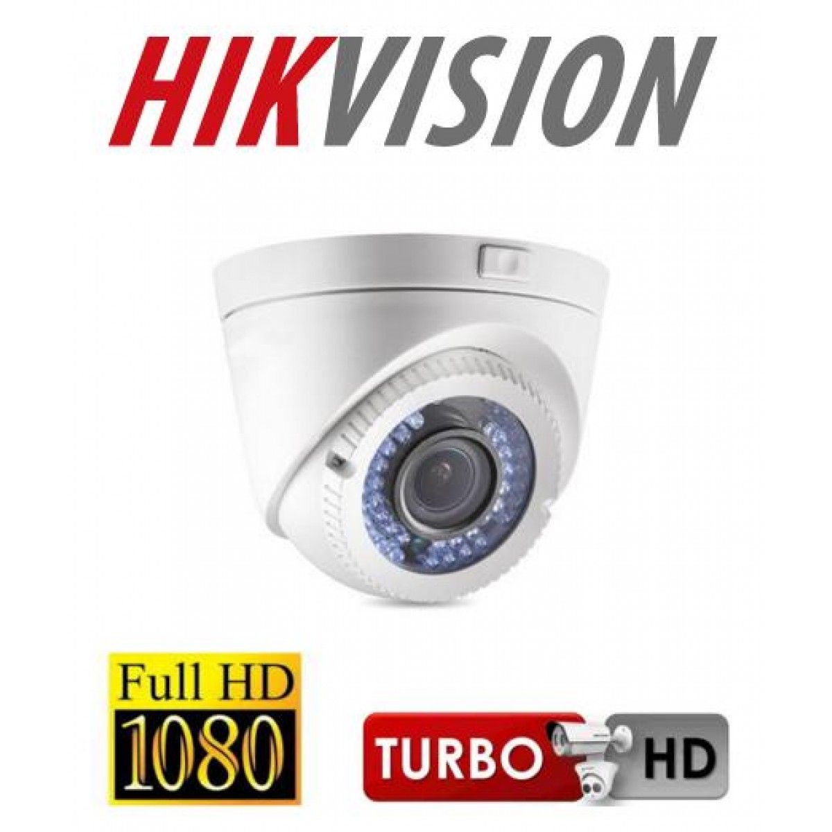 Camera Dome Turbo HD Exterior 1080p Ir 40m Lentila Varifocala 2.8-12mm Hikvision