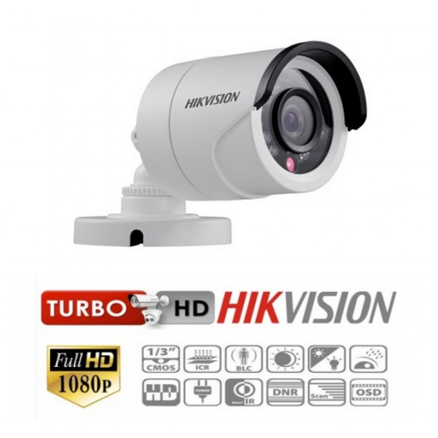 Camera Exterior Turbo HD 1080p IR 20m Lentila 3.6 mm Hikvision v