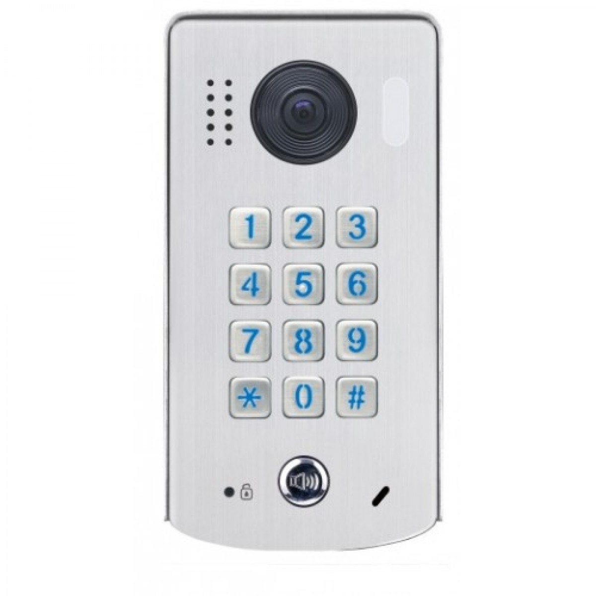 Post Exterior Videointerfon Camera Fisheye 1080p cu PIN, aparent