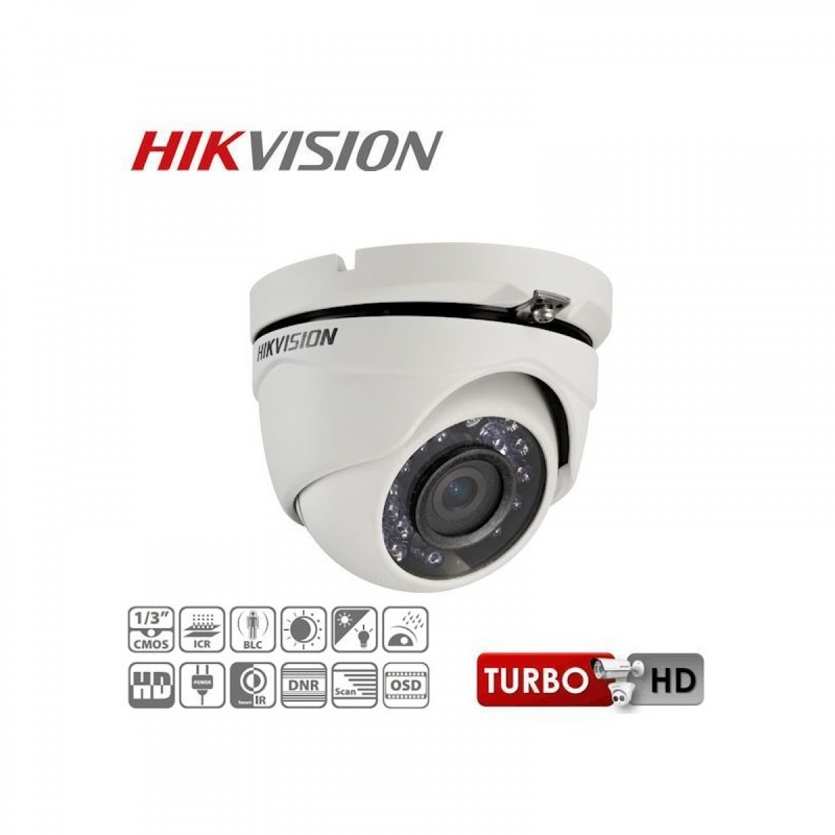 Camera Dome Exterior Turbo HD IR 20m 1080p Lentila 2.8mm Hikvision
