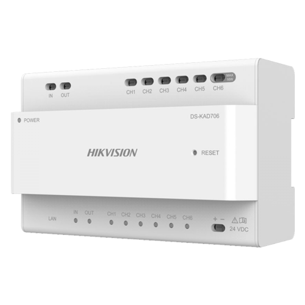 Distribuitor videointerfon pentru 6 posturi - HIKVISION, cablare pe 2 fire