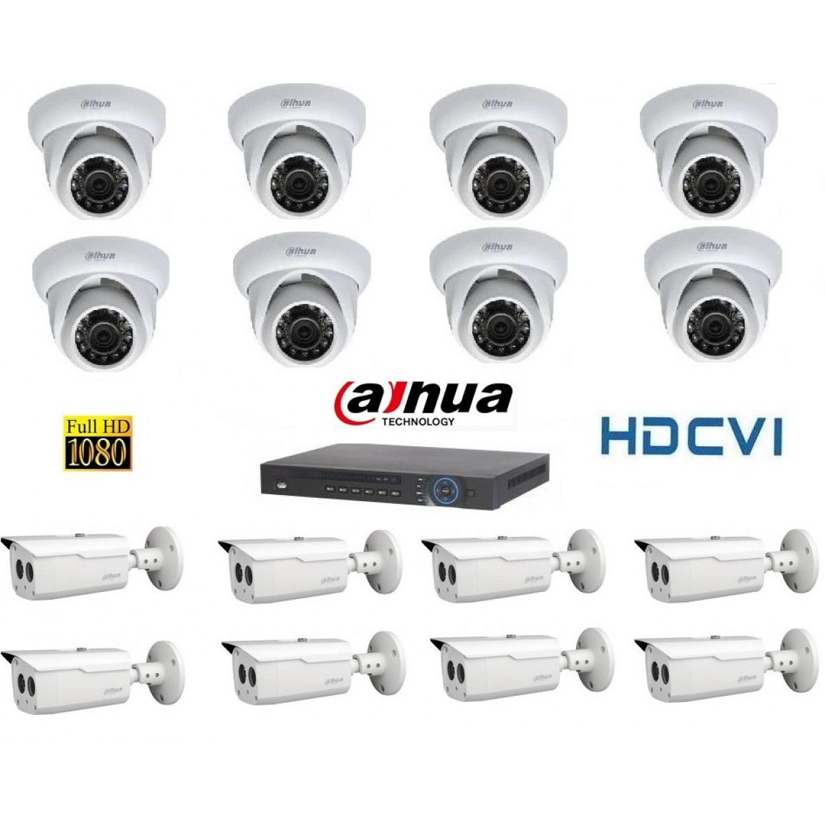 Kit Supraveghere Video 2 Megapixeli Exterior HD-CVI Dahua v2 Kit Supraveghere Video 2 Megapixeli Exterior HD-CVI Dahua v2