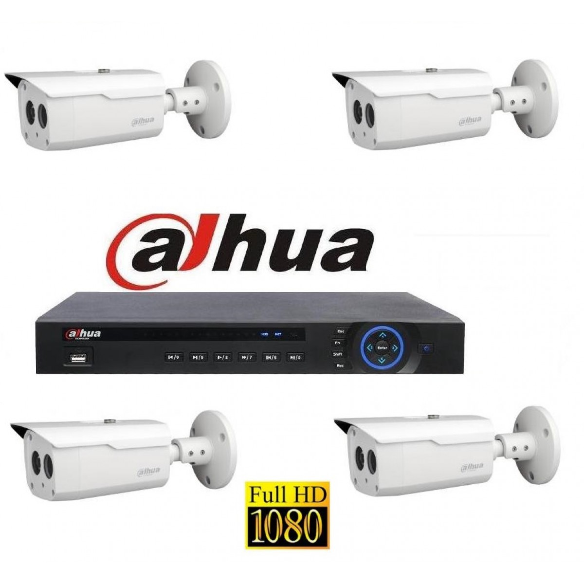 Kit Supraveghere Video 2 Megapixeli Exterior HD-CVI Dahua V2