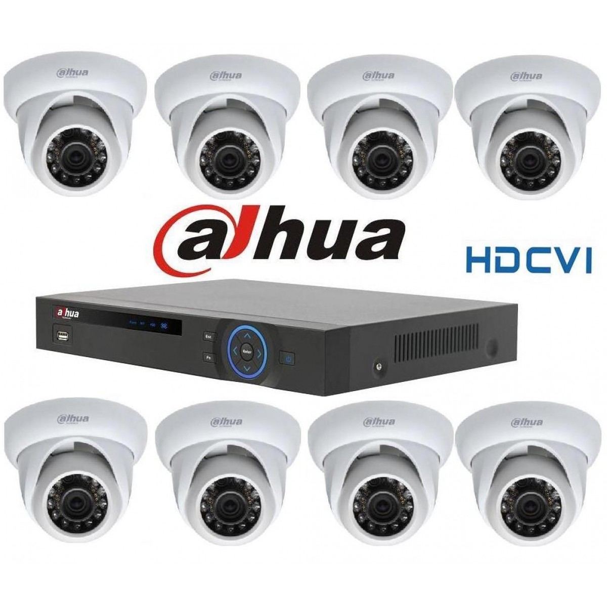 Kit Supraveghere Video 2 Megapixel Interior HD-CVI Dahua V2