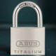Lacăt ABUS TITALIUM 40mm cheie unică universală aliaj aluminiu aeronautic NANO Protect argintiu