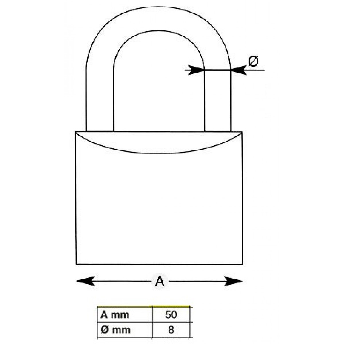 Lacat cu cheie unica universala bareta 9.5mm baza 60mm -sistem lacate aceeasi cheie