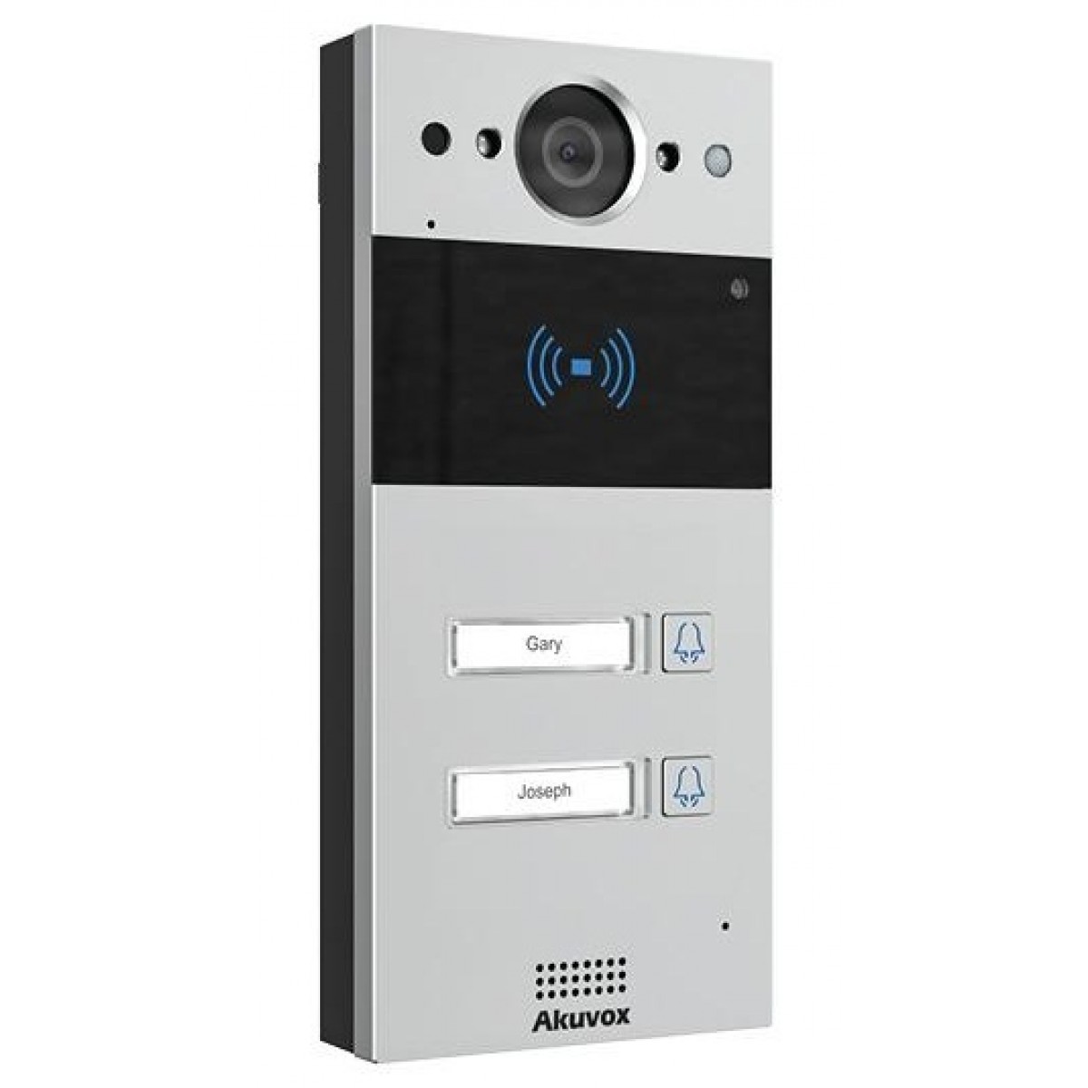 Akuvox - Post de apel video interfon IP, SIP pentru 2 abonati cititor RFID Mifare 13.56Mhz / NFC si EM125KHZ IP65