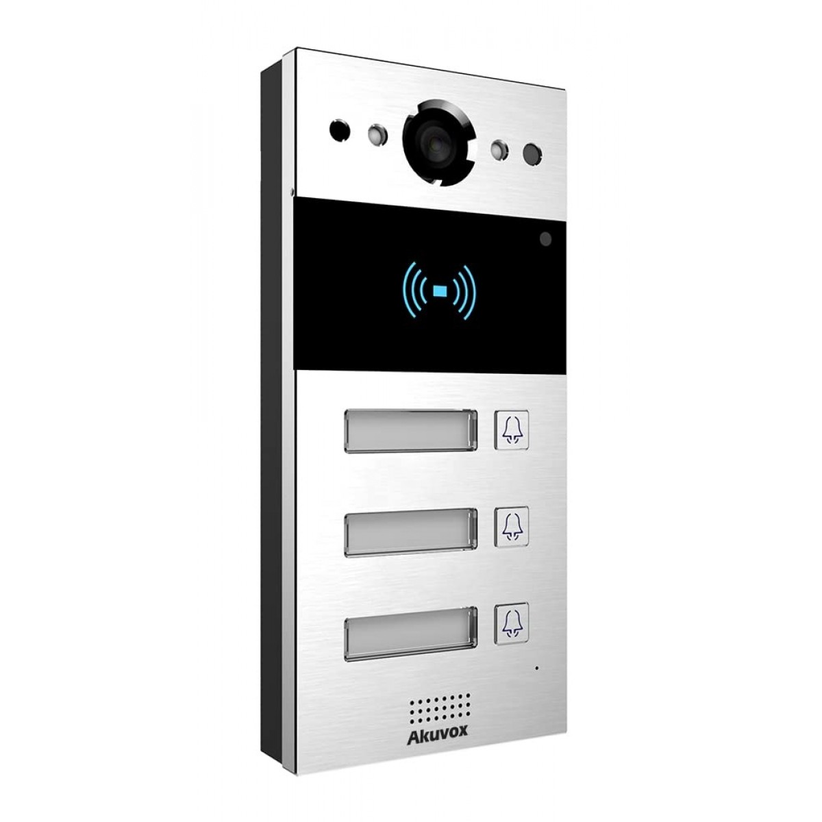Akuvox - Post de apel video interfon IP, SIP pentru 3 abonati cititor RFID Mifare 13.56Mhz / NFC si EM125KHZ IP65