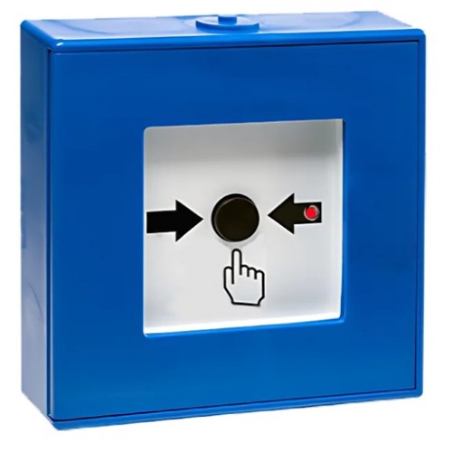 Buton adresabil de alarmare incendiu de interior, clasa B, cu izolator incorporat, EN54-11/ 17 - TELETEK