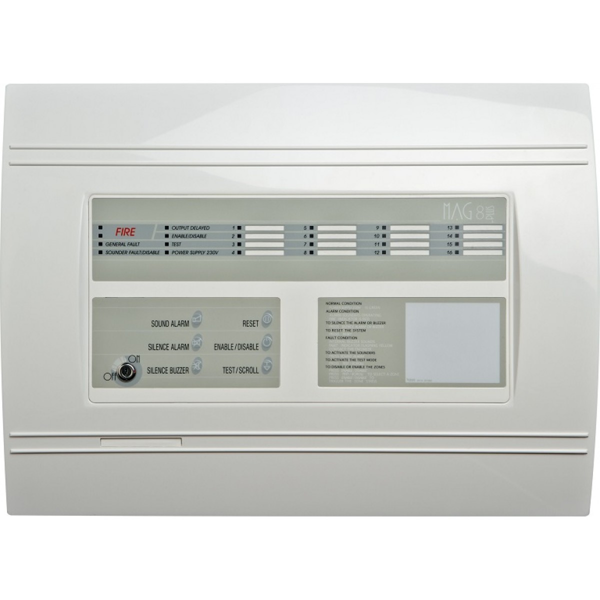 Centrala Antiincendiu 8Zone extensibila la 16Zone 20Detectori Zona Teletek