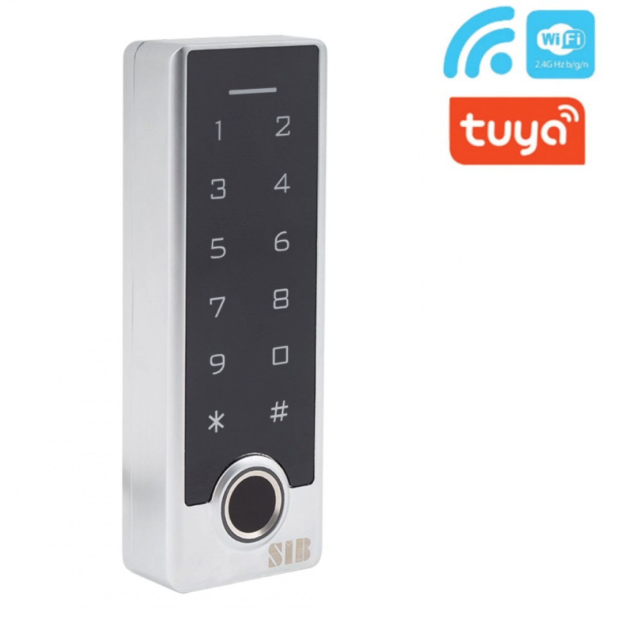 Controler de acces stand-alone cu comunicatie Wi-Fi, amprenta, tastatura touch si cititor RFID EM 125kHz, IP68, Tuya