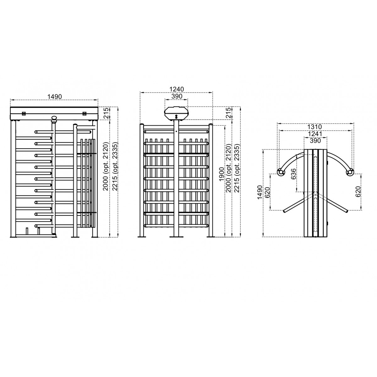 Turnichet Bidirectional Exterior IP 56/Inox Turnichet Bidirectional Exterior IP 56/Inox