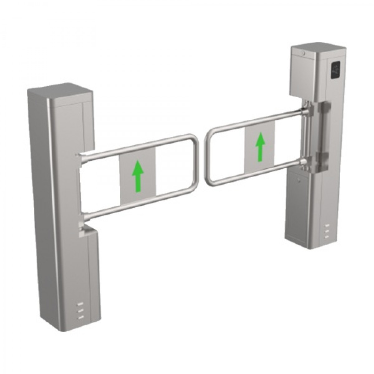 Kit porti batante, Cititor Mifare, Brat otel, latime banda 1100mm - HIKVISION