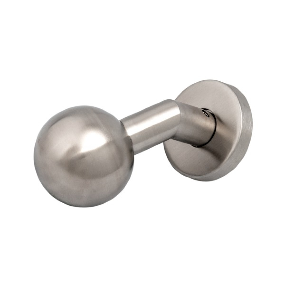 Maner cu buton fix la 45°, cu rozeta rotunda Maner cu buton fix la 45°, cu rozeta rotunda